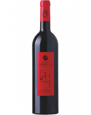 Bouteille de vin Le Fil Rouge du Domaine Pierre Fil, IGP Oc Rouge.