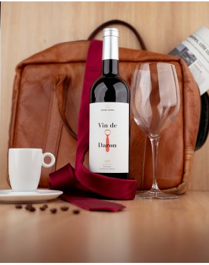 Bouteille de Vin de Daron - Les Basiques par Vincent Gayrel - Verre sac tasse