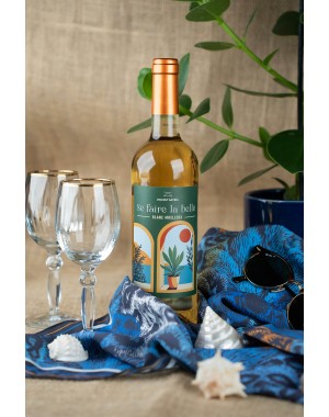Bouteille de Se faire la belle moelleux - Les Basiques par Vincent Gayrel - Verres