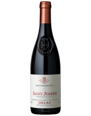 Bouteille de Les Challeys - Maison Delas Frères, vin rouge AOP Saint-Joseph, 75 cl.