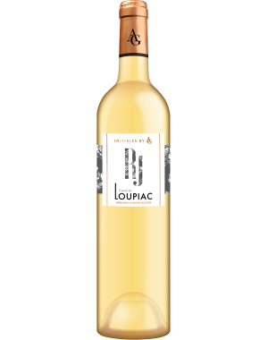 Bouteille d’Initiales by AG RJ - Romain & Julien Queyrens, vin blanc doux AOP Loupiac, 75 cl.