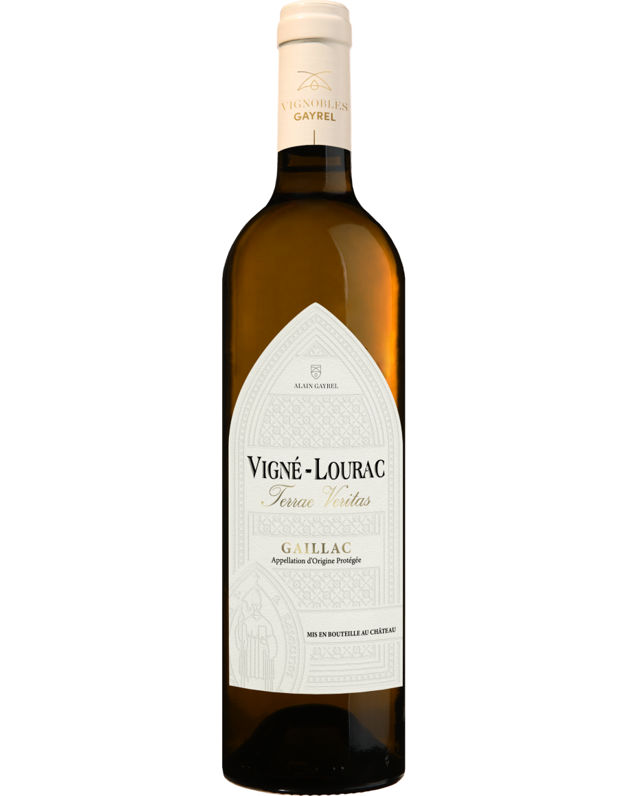 Bouteille de Terrae Veritas blanc sec de la gamme Vigné Lourac AOP Gaillac 100% Mauzac