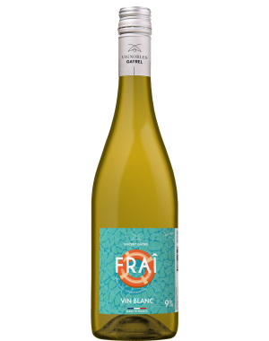 Bouteille FRAÎ Blanc vin blanc pétillant faible en alcool 75cl