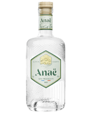 Bouteille d'Anaë Gin Français Bio, gin artisanal distillé en Charente, 70 cl.