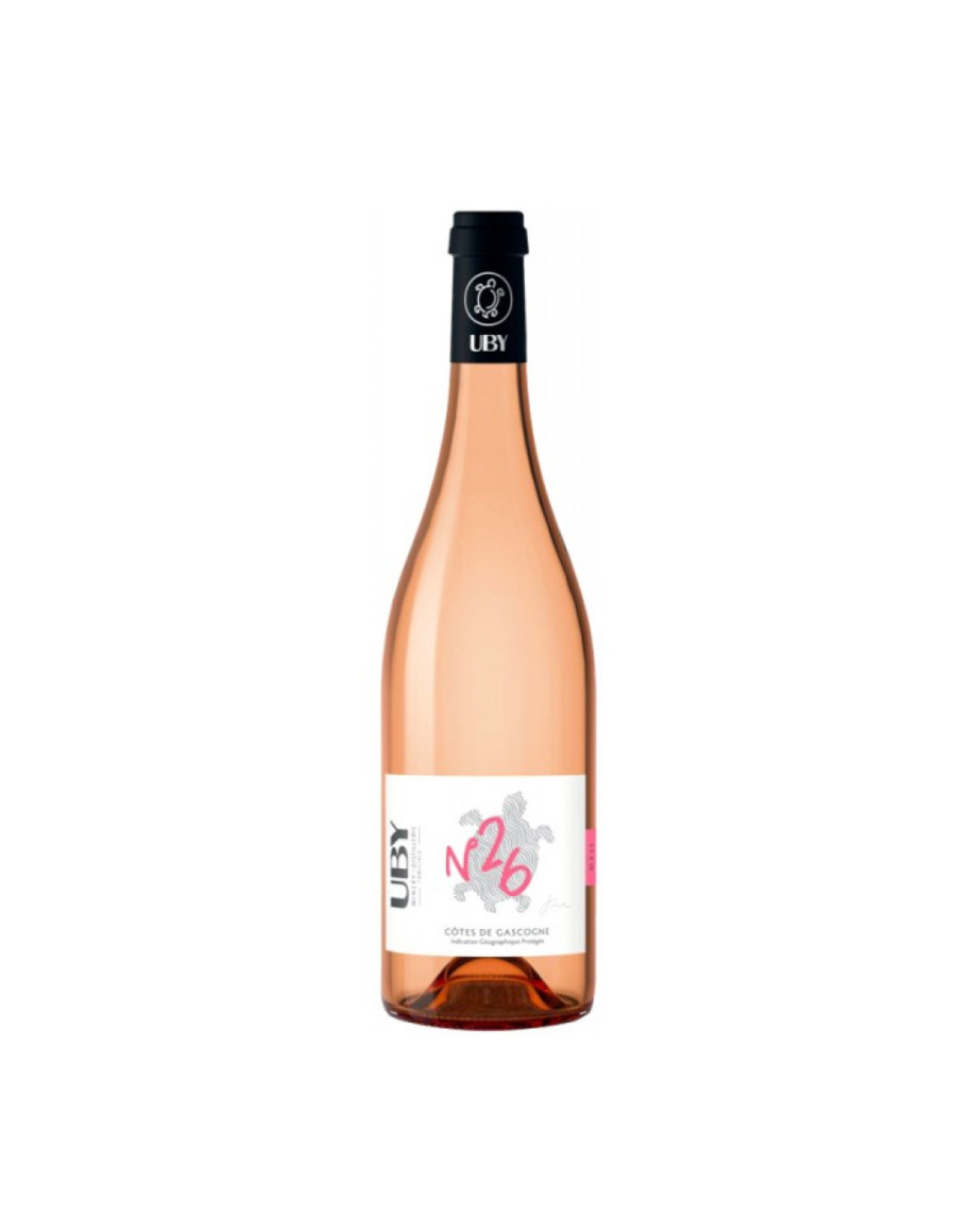 Bouteille de vin rosé Uby N°26 – Côtes de Gascogne rosé bio du Domaine Uby