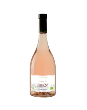 Bouteille de Terre de Passion – IGP Méditerranée rosé bio et fruité, du Vignoble du Roy René