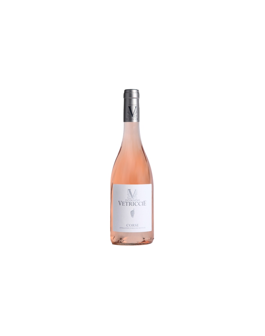 Bouteille de Domaine Vetriccie Rosé – Vin rosé corse IGP Île de Beauté, fruité et élégant