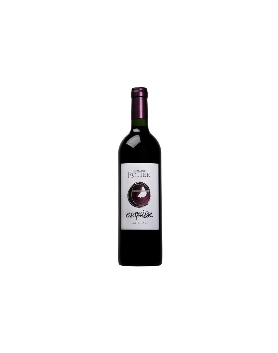 Bouteille de vin rouge fruité Esquisse 2023 du Domaine Rotier à Gaillac
