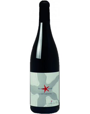Bouteille de L'Optimiste - Domaine Le Chemin des Rêves, vin rouge bio AOP Pic Saint-Loup, 75 cl.