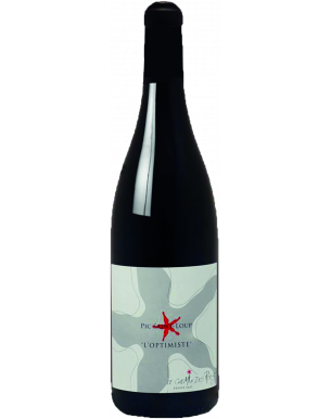 Bouteille de L'Optimiste - Domaine Le Chemin des Rêves, vin rouge bio AOP Pic Saint-Loup, 75 cl.