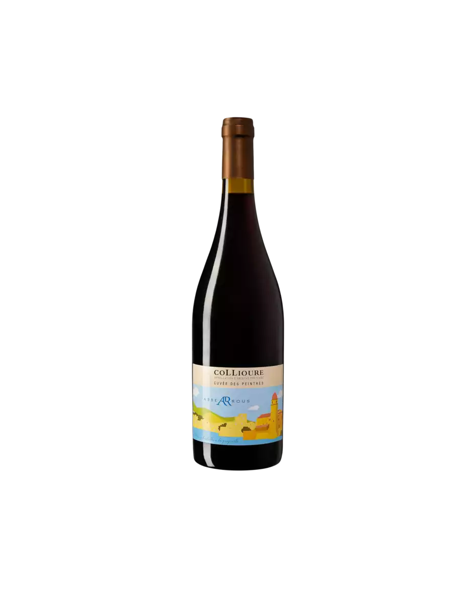 Bouteille de vin Collioure rouge Cuvée des Peintres Abbé Rous