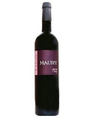 Bouteille de Maury rouge Expression du Mas de Lavail sur fond neutre