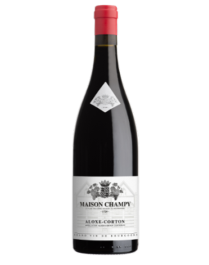 Bouteille d’Aloxe Corton rouge Maison Champy, grand vin de Bourgogne en Pinot Noir