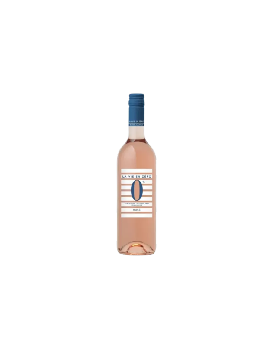 Bouteille de vin 75cl - la vie en zéro - Rosé sans Alcool