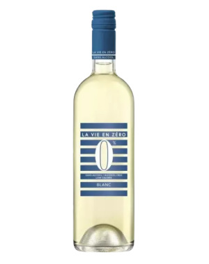 Bouteille de vin blanc 75cl sans alcool - la vie en zéro