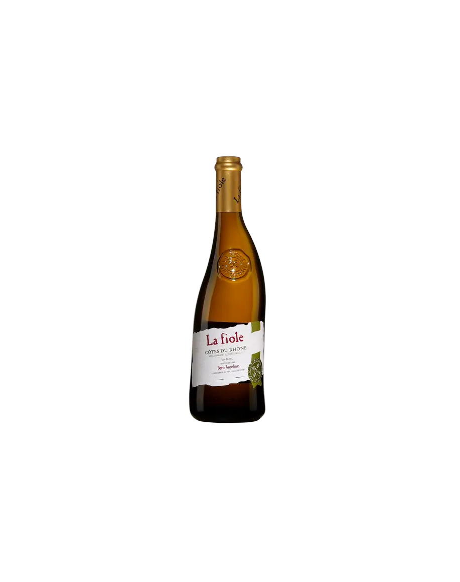 Bouteille de vin blanc La Fiole Côtes du Rhône