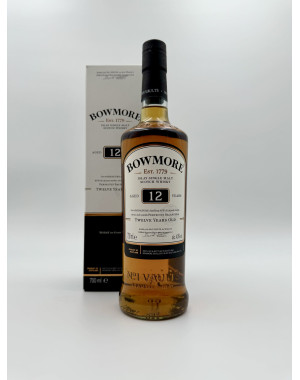 Bouteille de Bowmore 12 ans Islay Single Malt Scotch Whisky avec son coffret