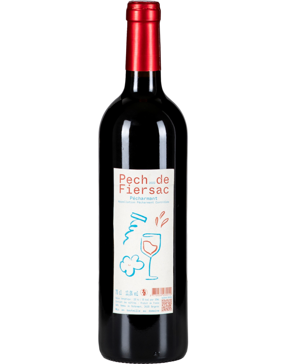 Bouteille de vin rouge AOP Pécharmant Pech de Fiersac