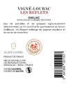 Etiquette Contre d'une bouteille des Reflets de Vigné Lourac - Rosé AOP Gaillac