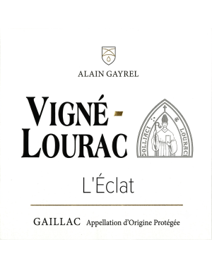 Etiquette Face Bouteille Vigné-Lourac L'Éclat vin blanc Gaillac