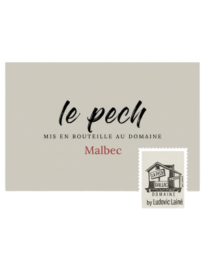 Bouteille Le Pech Ludovic Laur 2020 vin rouge Cahors Etiquette Face