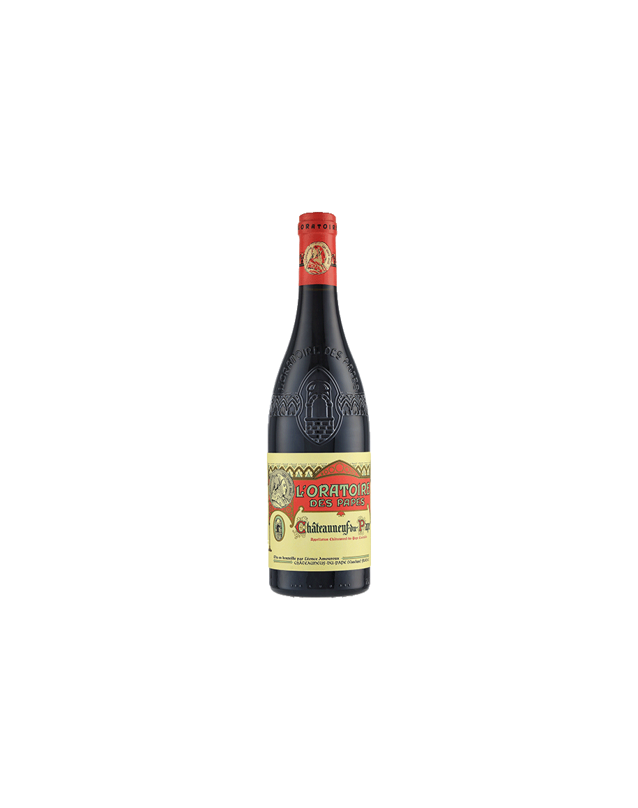 Bouteille de l'Oratoire des Papes, vin rouge AOP Châteauneuf-du-Pape, 75 cl.