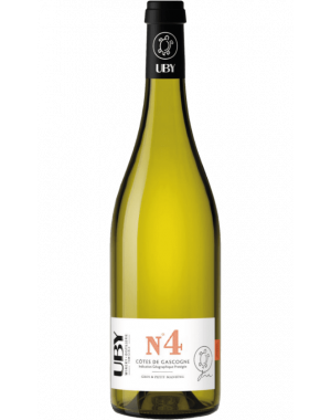 Bouteille d'Uby N°4, vin blanc doux IGP Côtes de Gascogne, 75 cl.